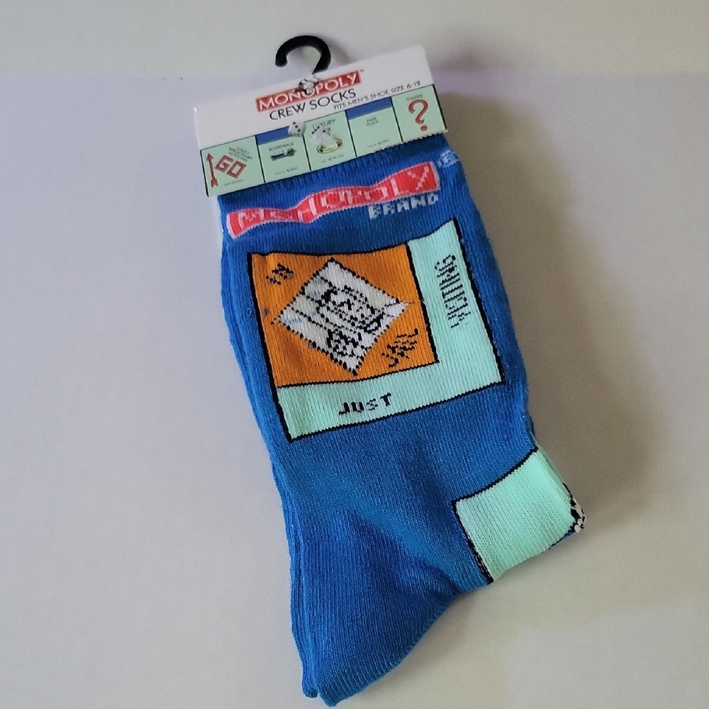 Monopoly Blue and Mint Casual Socks